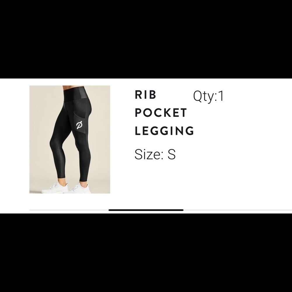 Peloton Ribbed Black Leggings